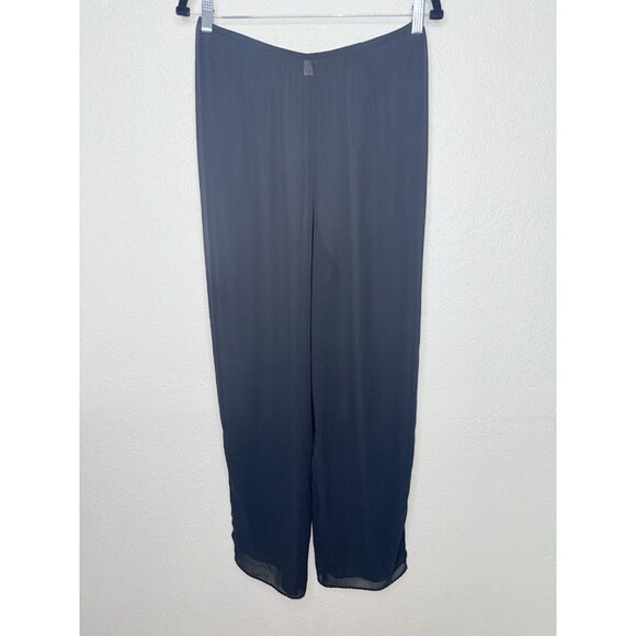 VICTORIA'S SECRET Swim Cover Lace Pants SHEER Black Medium Lingerie Wide Leg R2 - Picture 3 of 11